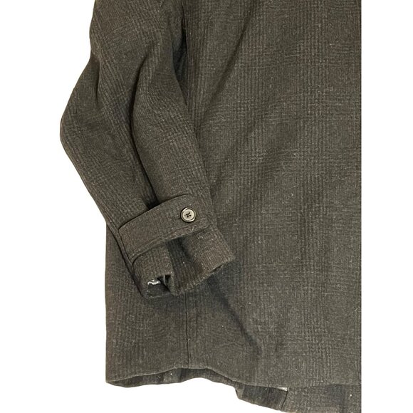 Pronto Uomo Double-Breasted Wool-Blend Peacoat 5XL Charcoal Goth - Picture 7 of 16
